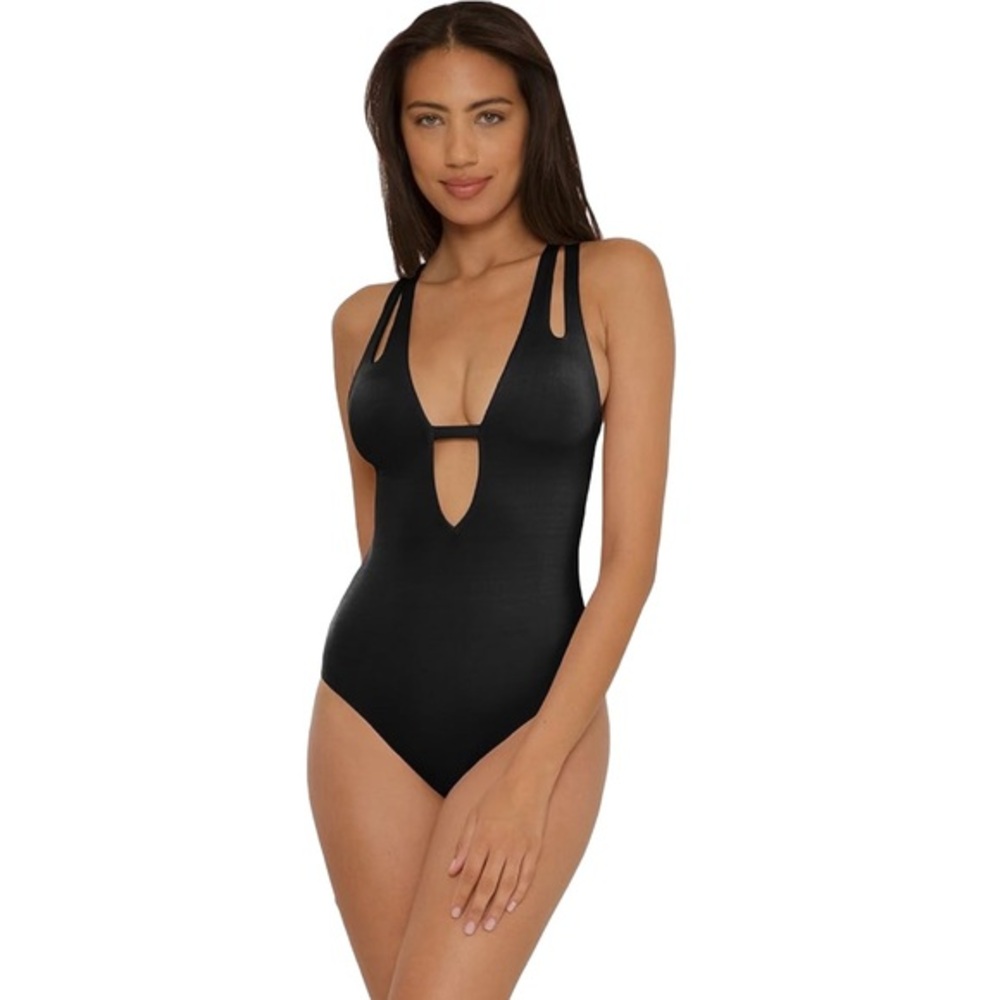 Becca Women's Pucker Up Tear Drop One-Piece Swimsuit NWT size L